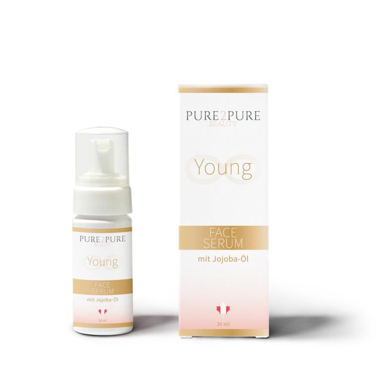 Anti-Aging Serum für das Gesicht. Flasche und Verpackung